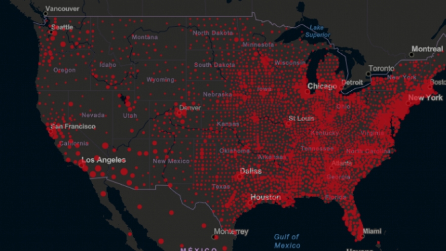 Số ca nhiễm mới trong ngày ở Mỹ tăng kỷ lục