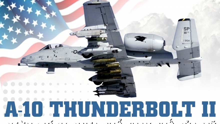 Infographic: A-10 Thunderbolt II - cường kích chưa thể thay thế của Mỹ