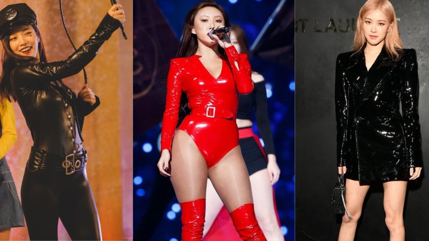 Những nữ thần tượng K-pop diện đồ da bó sát đầy quyến rũ, cá tính