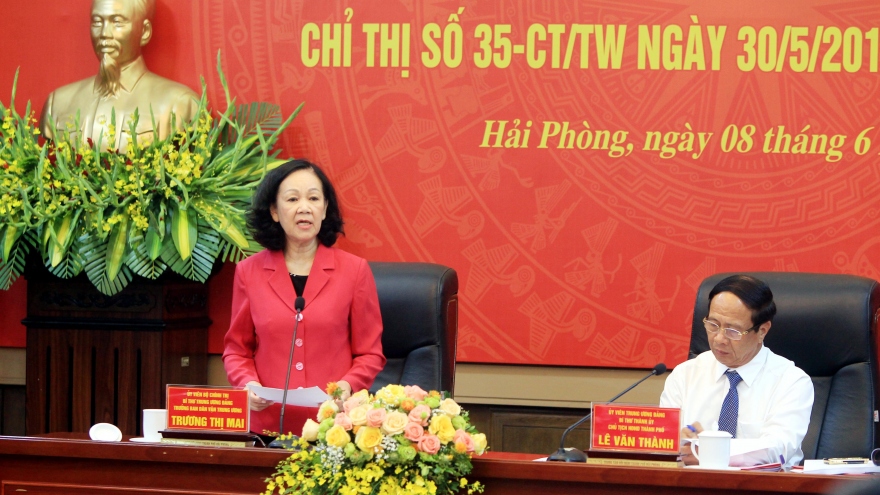 Ban Bí thư TW Đảng làm việc với Ban Thường vụ Thành ủy Hải Phòng