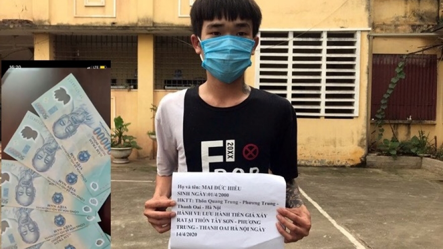 "Chiêu" tiêu thụ tiền giả tinh vi của đối tượng 9x ở Hà Nội