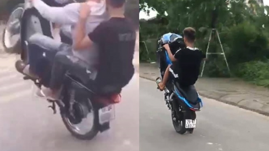 Triệu tập 2 facebooker chuyên “khoe clip” bốc đầu xe máy