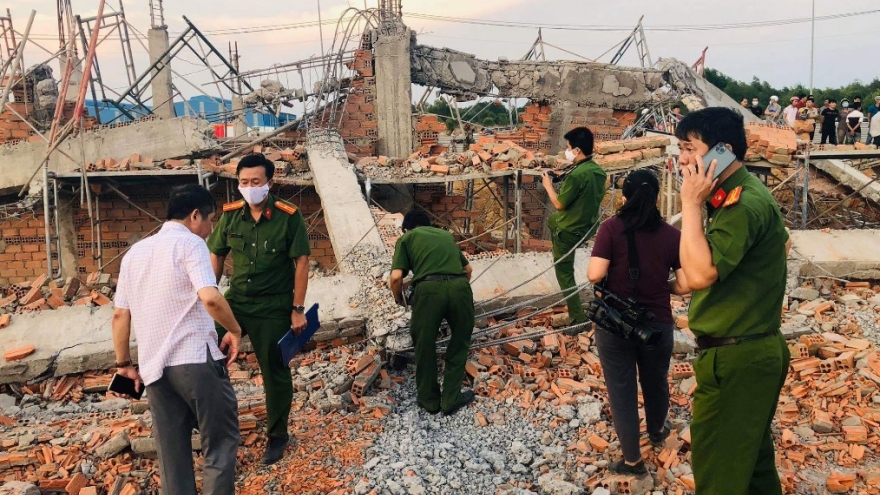 Tạm giữ hình sự 3 đối tượng liên quan vụ sập công trình tại Đồng Nai