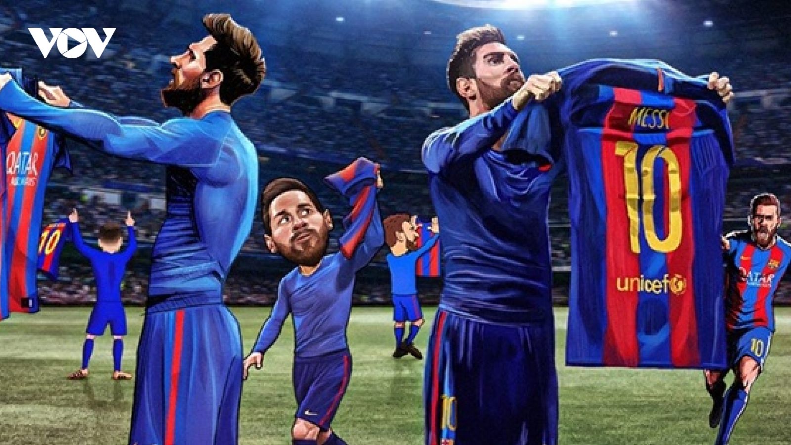 Biếm họa 24h: Lionel Messi và màn ăn mừng khiến Ronaldo phải chết lặng