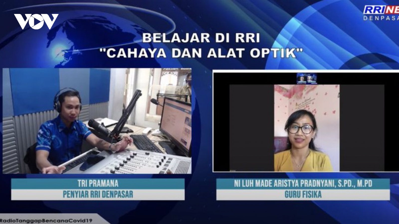 Lớp học Radio mùa Covid-19 của Đài phát thanh quốc gia Indonesia