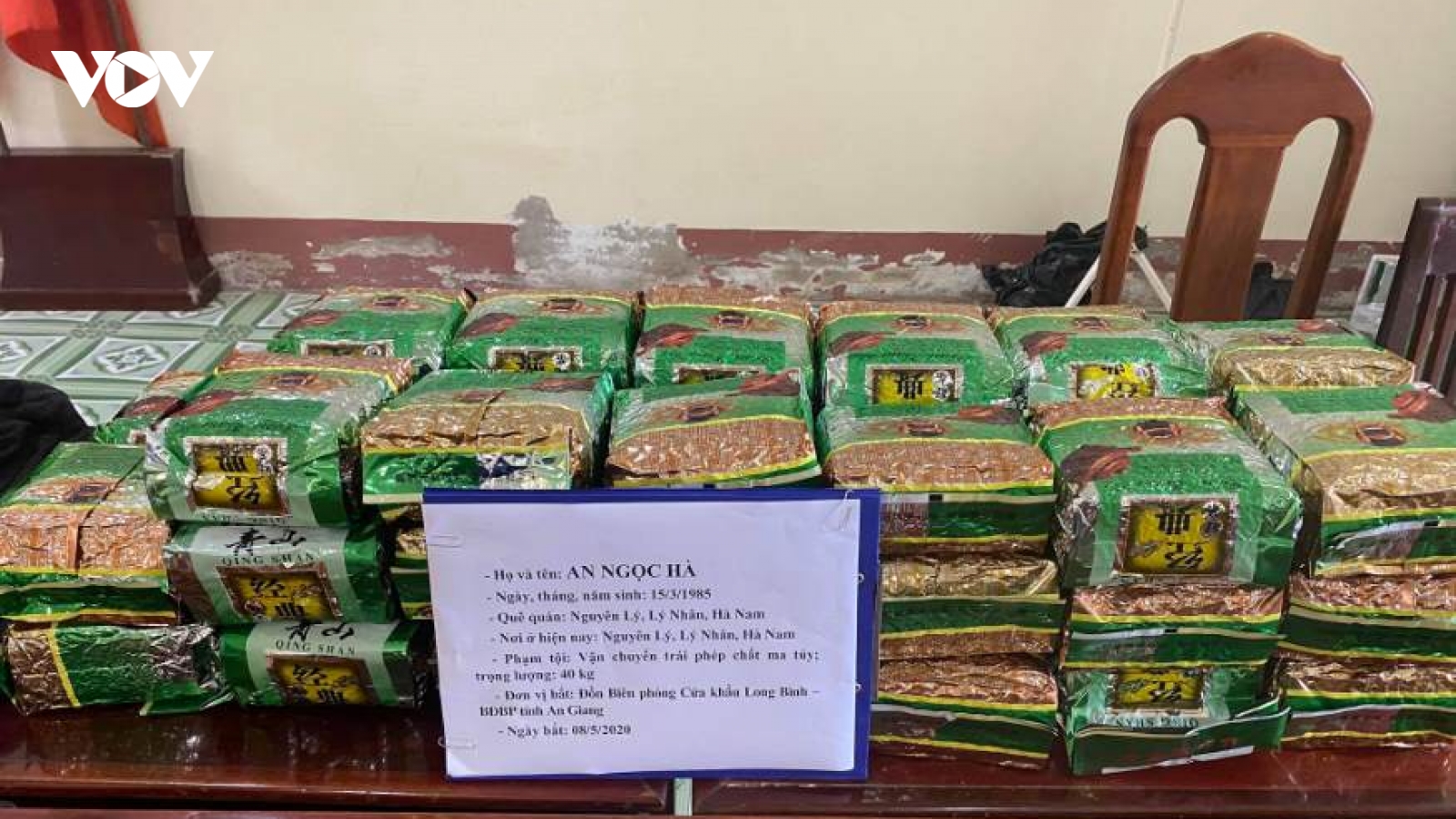 BĐBP mật phục bắt vụ vận chuyển 40 kg ma túy đá từ Campuchia về Việt Nam