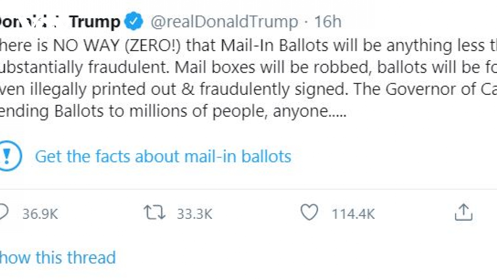 Ông Trump giận dữ vì các tweet bị Twitter dán nhãn “gây hiểu lầm“