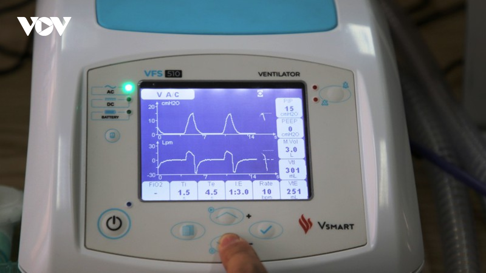 Đo lường thử nghiệm thành công máy thở do Vingroup sản xuất