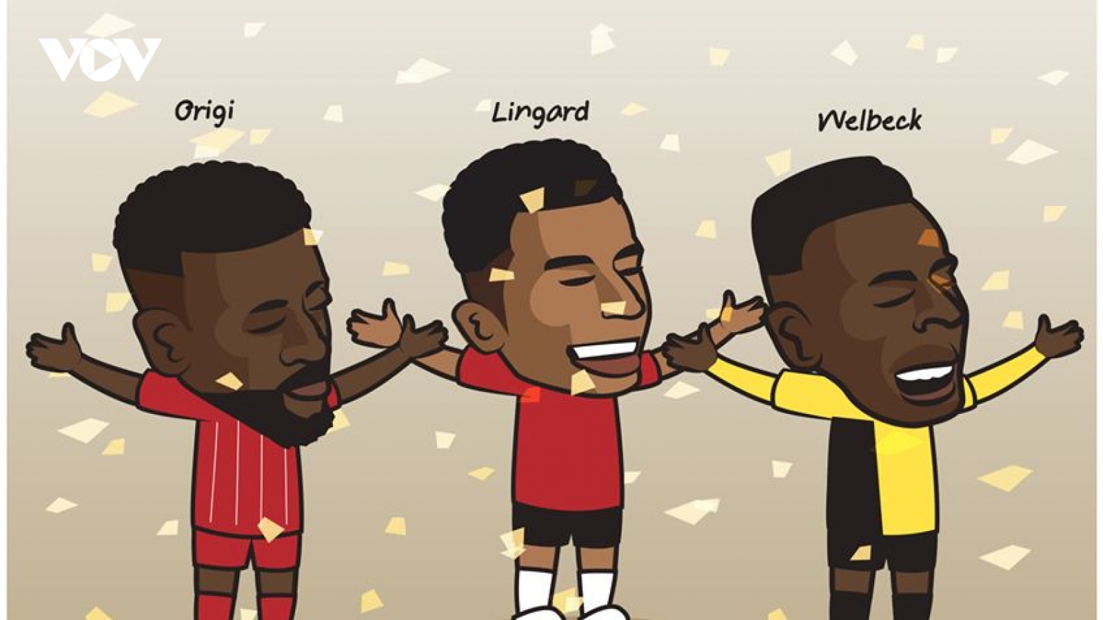 Biếm họa 24h: “Lingardinho” ăn mừng cuồng nhiệt cùng Welbeck, Origi