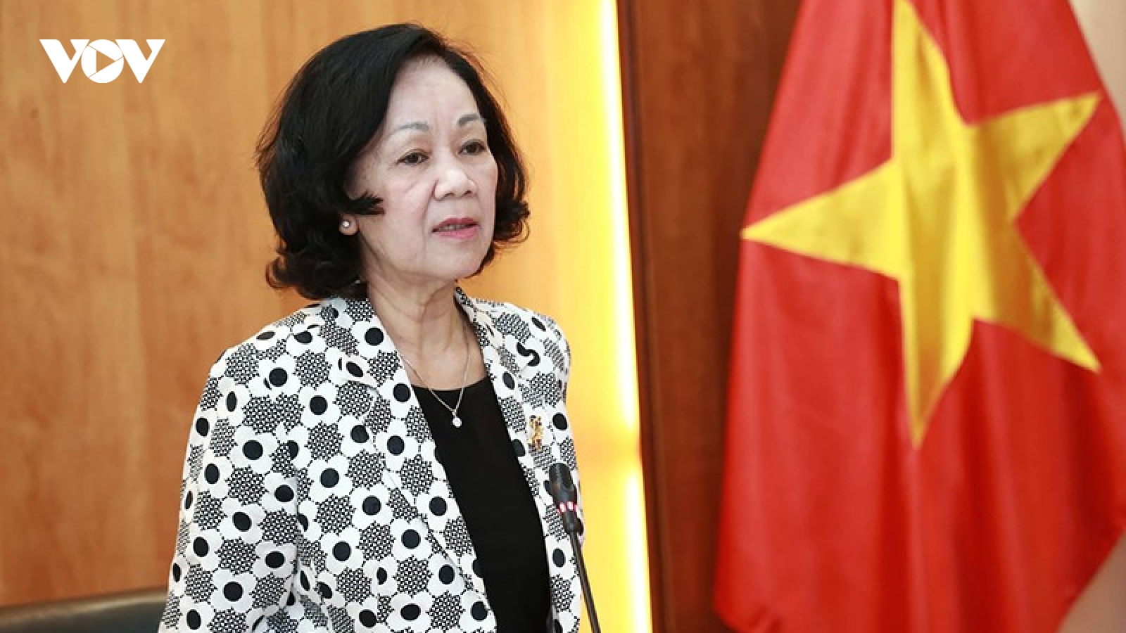 Bà Trương Thị Mai làm việc về Quy chế dân vận của Hệ thống chính trị