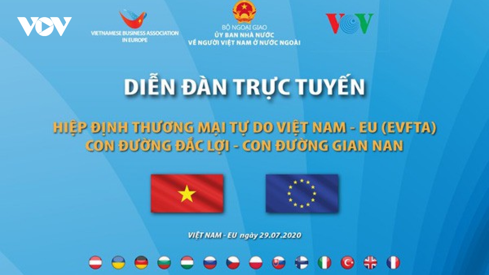 VOV đồng tổ chức Diễn đàn trực tuyến “EVFTA: Con đường đắc lợi, con đường gian nan"