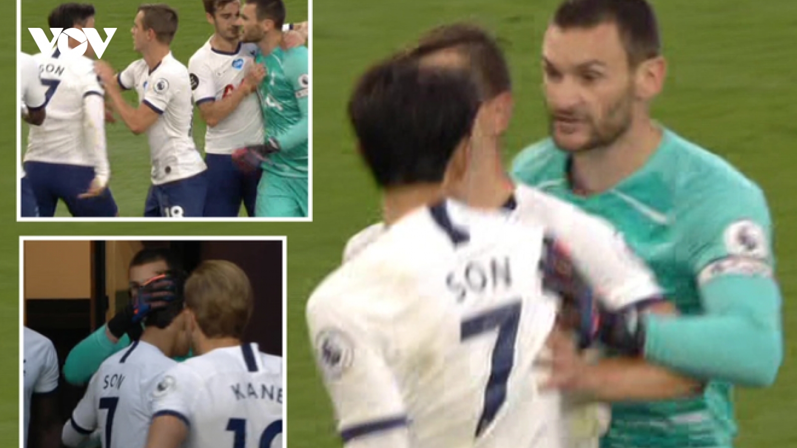 Son Heung Min suýt đánh nhau với thủ môn Hugo Lloris ngay trên sân