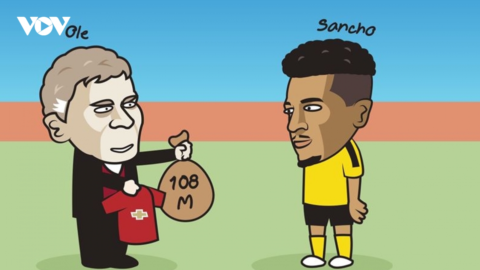Biếm họa 24h: HLV Solskjaer chờ Sancho từ đầu mùa hè tới giờ