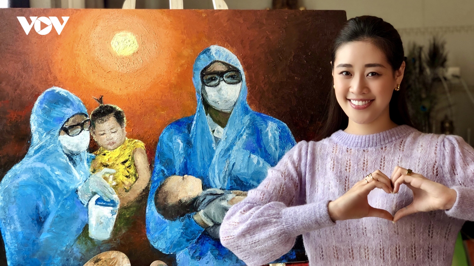 Hoa hậu Khánh Vân thừa nhận thiếu sót khi vẽ tranh chưa xin phép