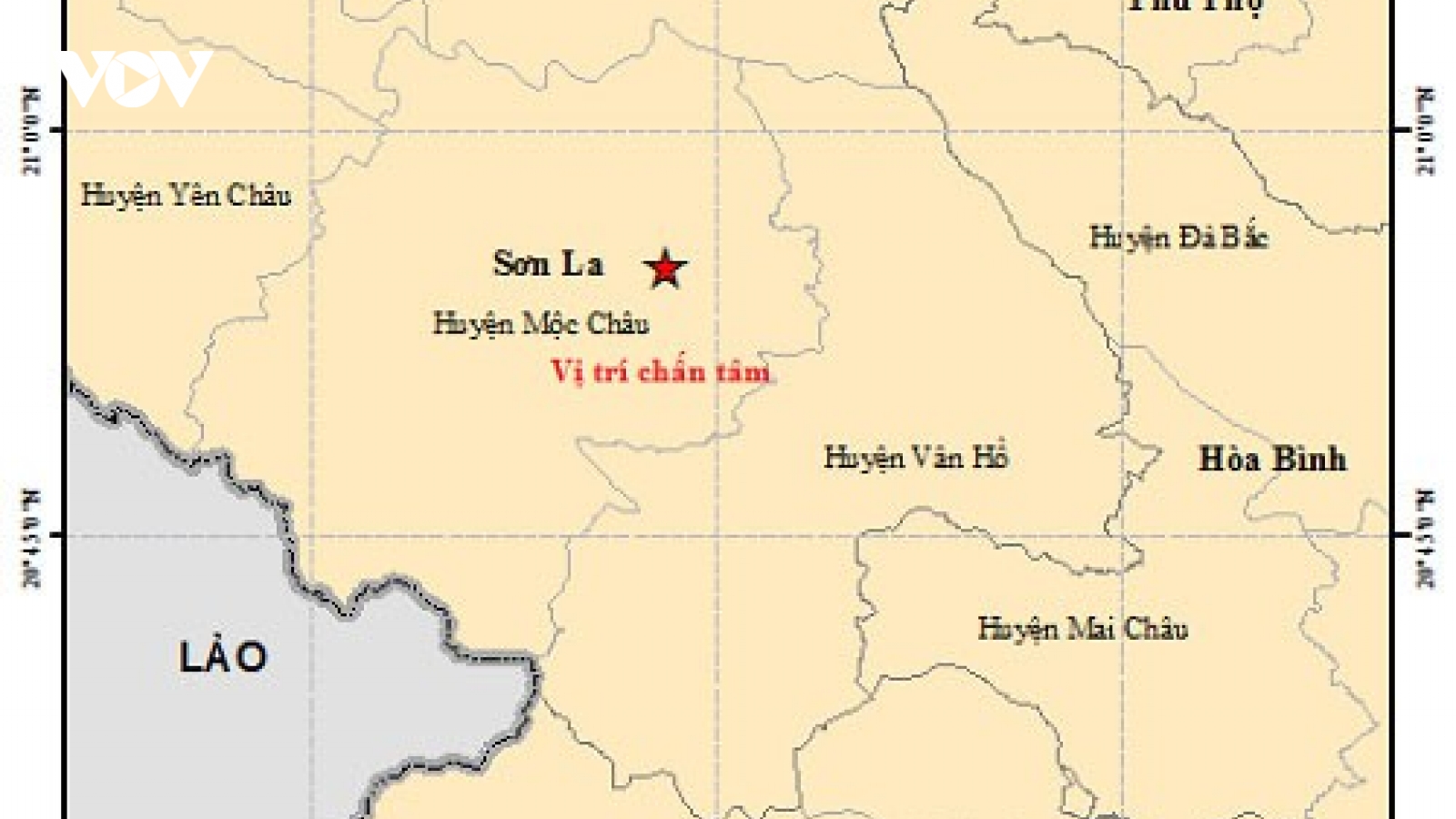 Thêm 4 trận động đất từ 2,5 đến 3,6 độ rích te tại Mộc Châu trong 3 ngày