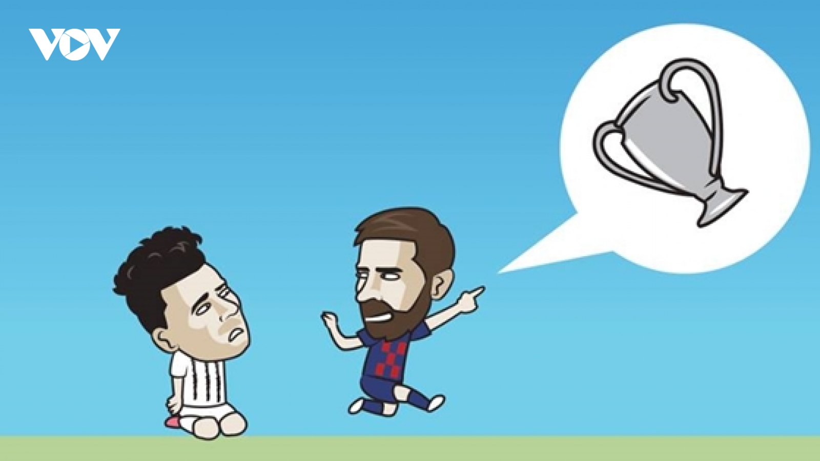 Biếm họa 24h: Ronaldo ngậm ngùi nhìn Messi tỏa sáng ở Champions League