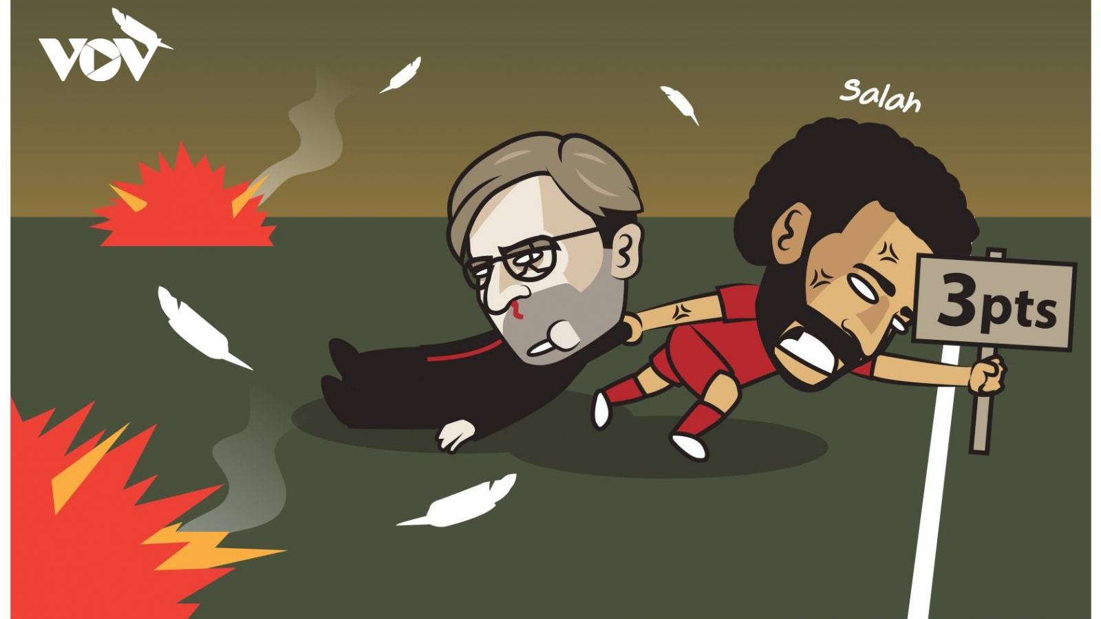 Biếm họa 24h: Mohamed Salah cứu Liverpool "thoát nạn" trước Leeds