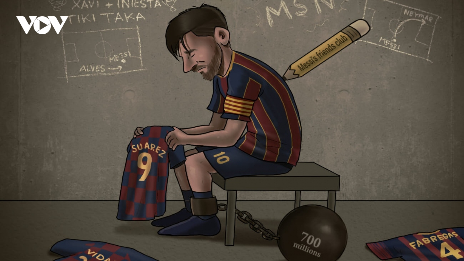 Biếm họa 24h: Suarez ra đi khiến Messi lạc lõng tại Barca