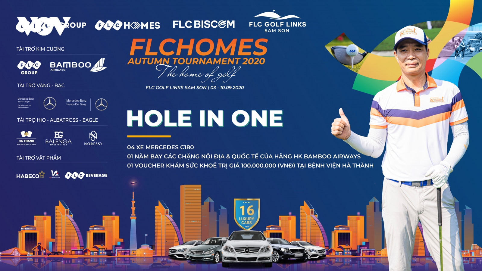 Golfer Nguyễn Thanh Anh ghi Hole in One, giật 4 xe sang tại FLCHomes Autumn Tournament 2020