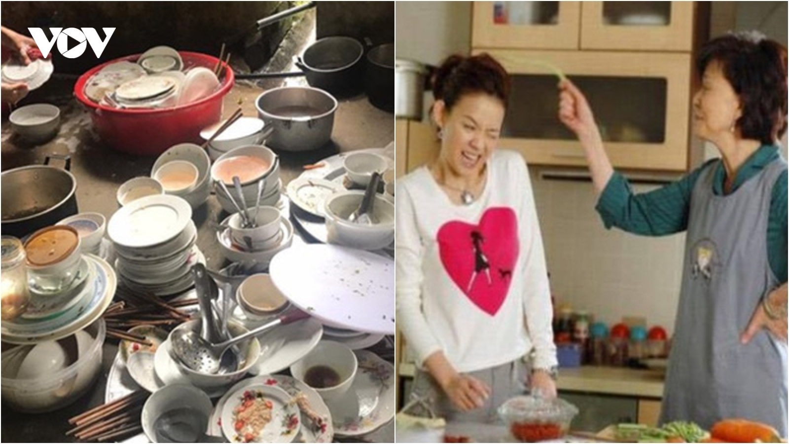 Ngày đầu làm dâu, mẹ chồng giành rửa 5 mâm bát thay con dâu