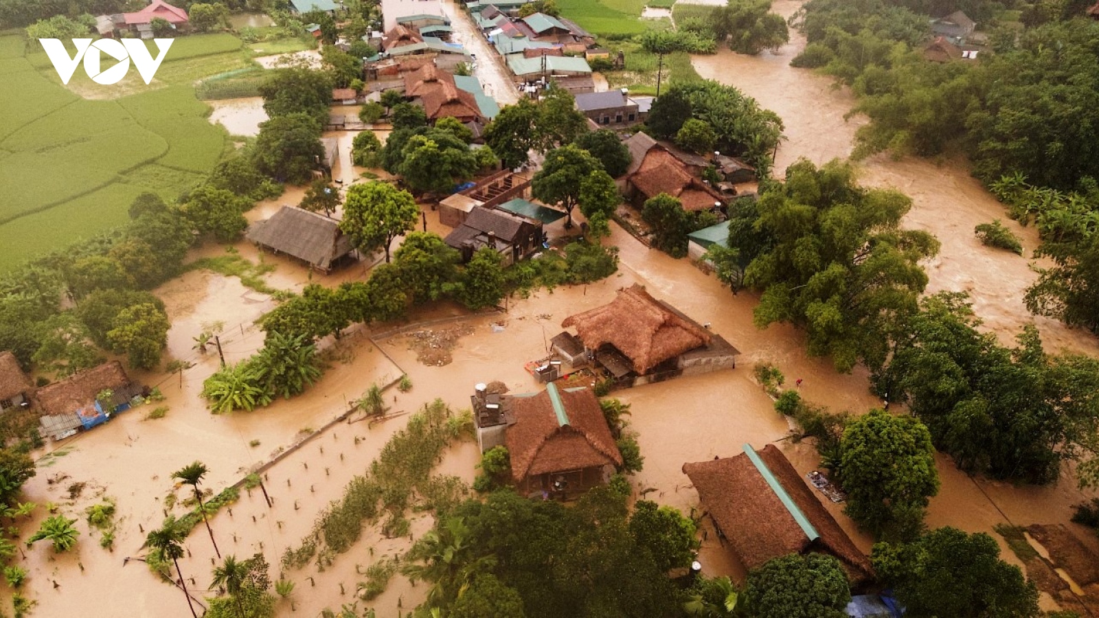 Mưa lớn tiếp tục gây ngập lụt tại huyện Lục Yên (Yên Bái)