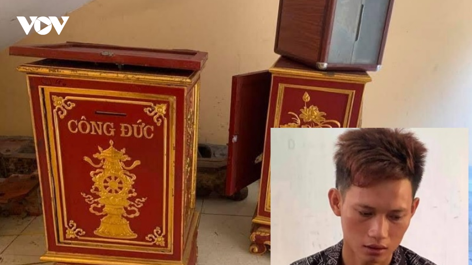 Khởi tố đối tượng chuyên phá hòm công đức trộm tiền