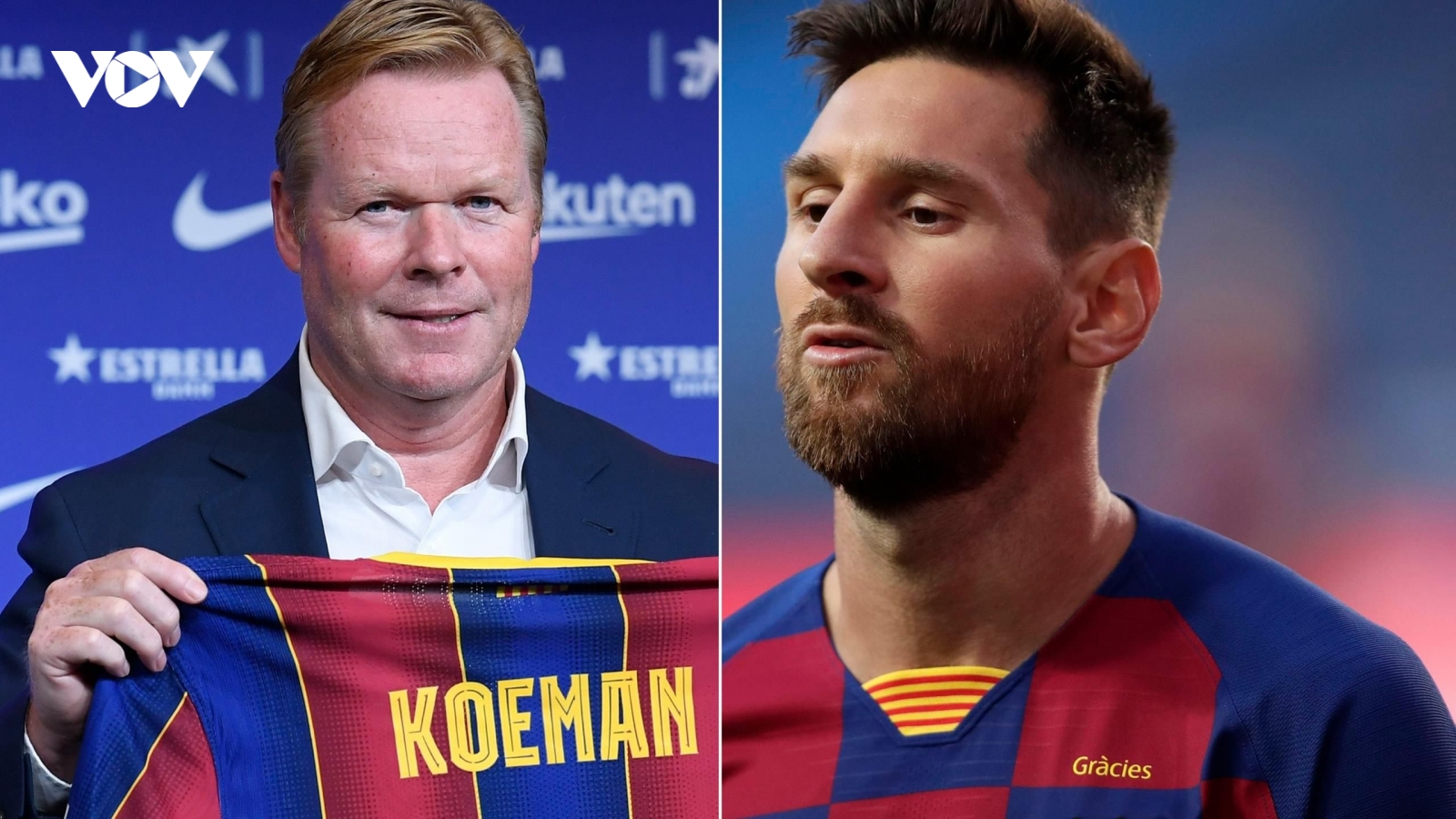 HLV Ronald Koeman phủ nhận mâu thuẫn với Lionel Messi