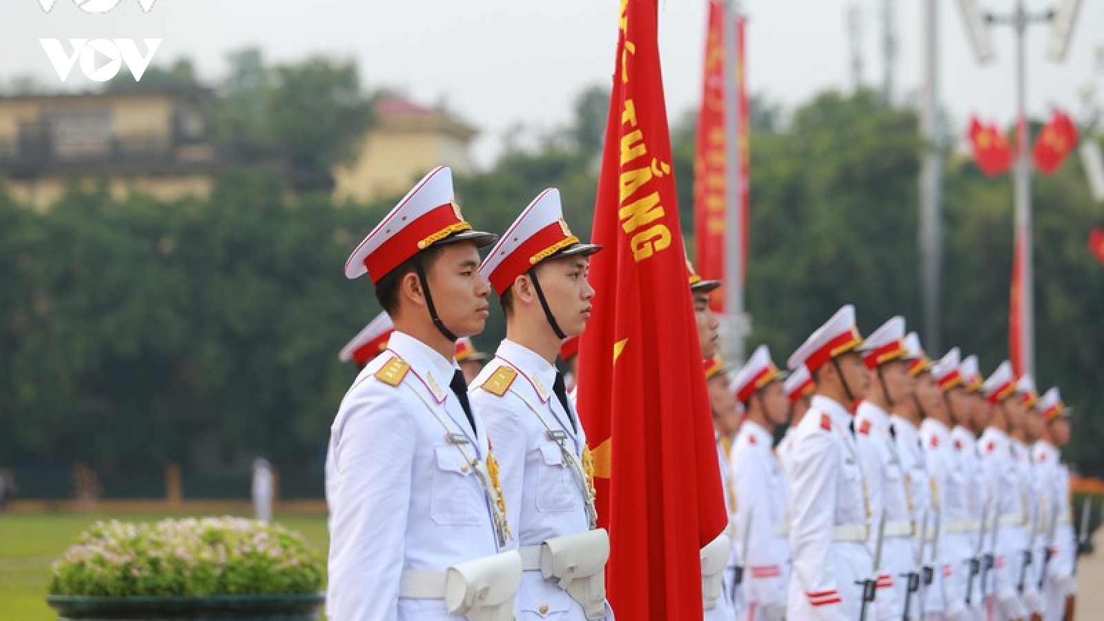 Trang nghiêm lễ chào cờ trên Quảng trường Ba Đình ngày Quốc khánh 2/9