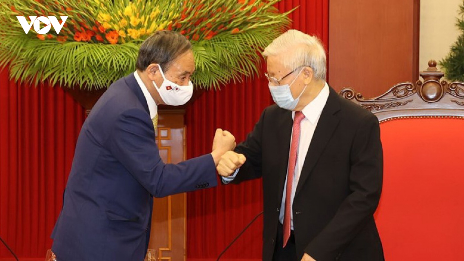 Tổng Bí thư, Chủ tịch nước Nguyễn Phú Trọng tiếp Thủ tướng Nhật Bản Suga Yoshihide