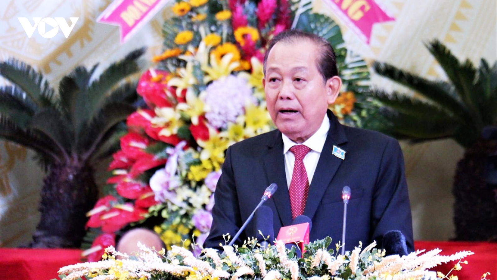 Phó Thủ tướng Trương Hòa Bình dự Đại hội Đảng bộ tỉnh Bến Tre