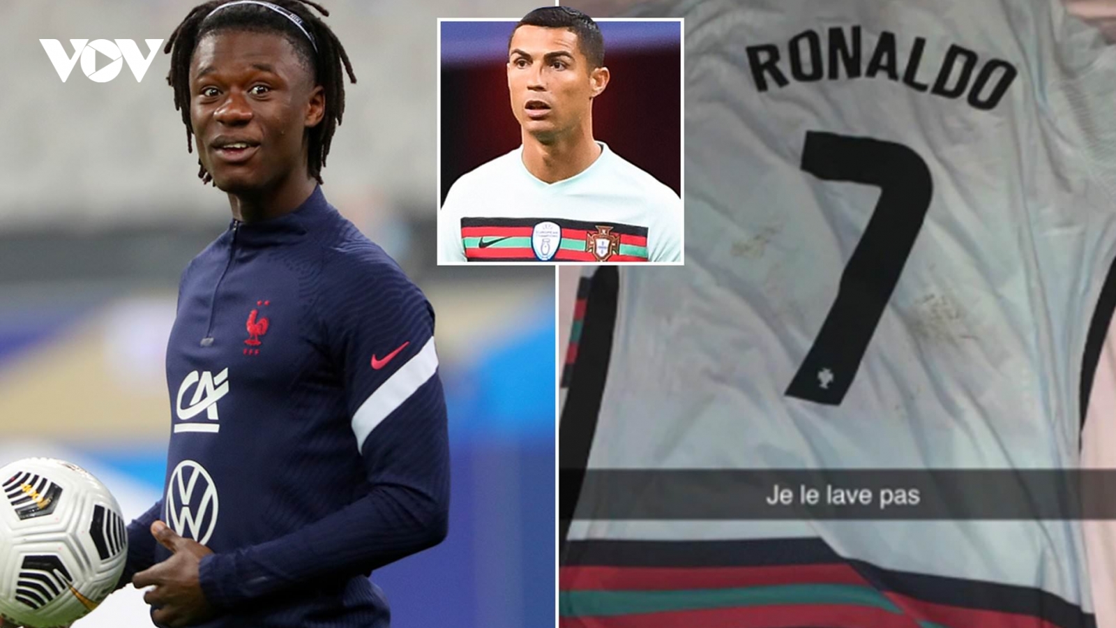 Sao trẻ ĐT Pháp "phát cuồng" khi được Cristiano Ronaldo tặng áo đấu