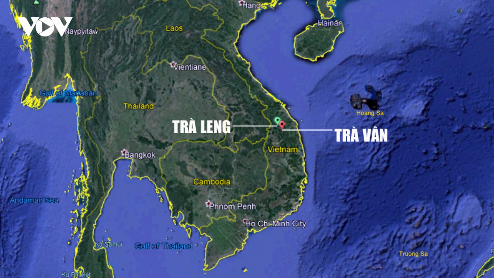 Ảnh vệ tinh 2 khu vực sạt lở kinh hoàng vùi lấp 53 người ở Nam Trà My