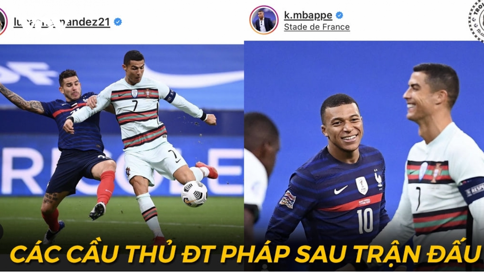 Biếm họa 24h: Dàn sao ĐT Pháp "ngất ngây" vì Cristiano Ronaldo
