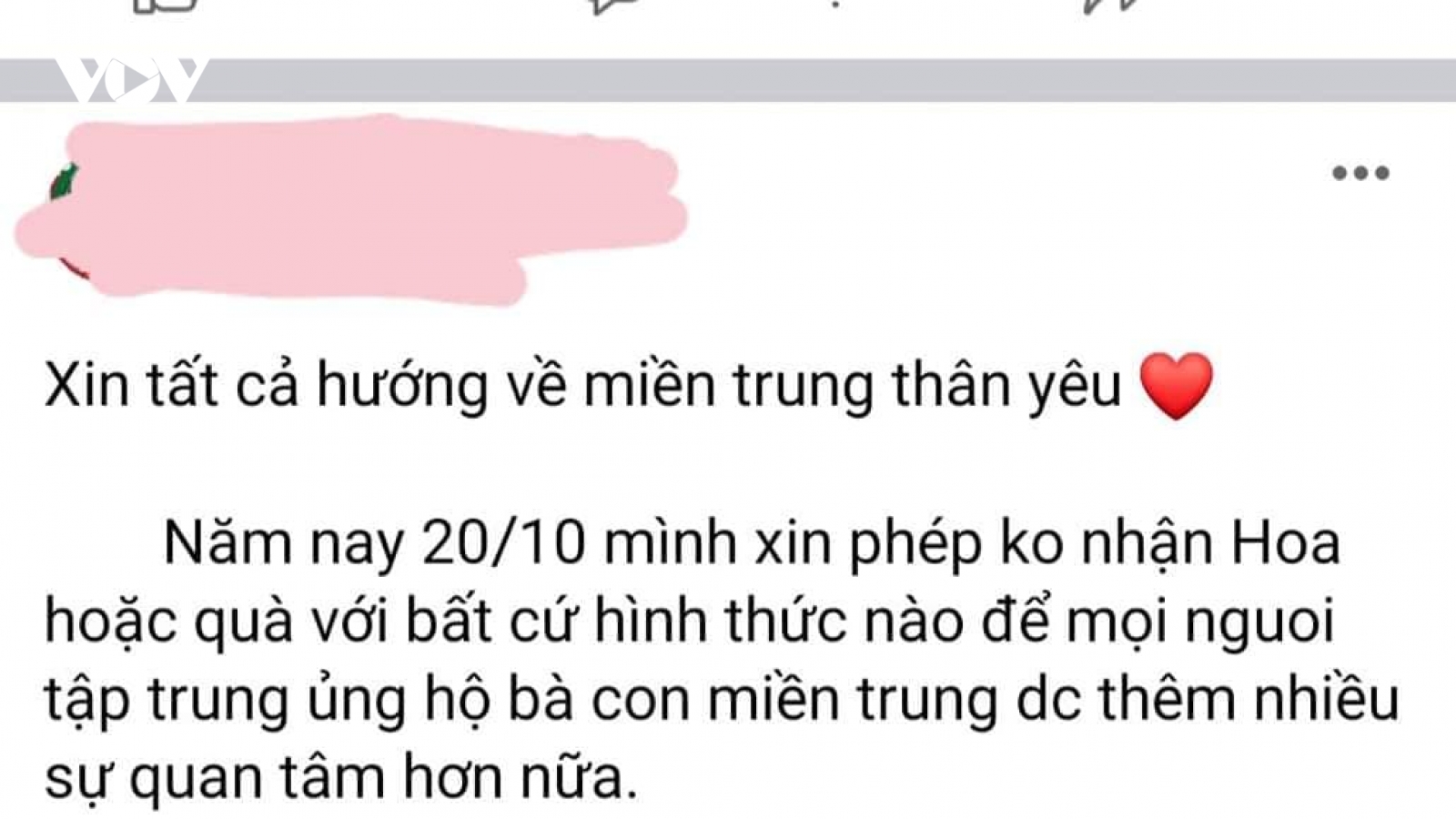 Cư dân mạng đồng loạt kêu gọi ủng hộ đồng bào vùng lũ, chị em không nhận quà 20/10