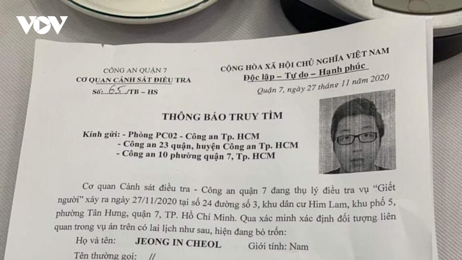 Vụ thi thể trong vali: Nghi can người Hàn Quốc đã bị bắt