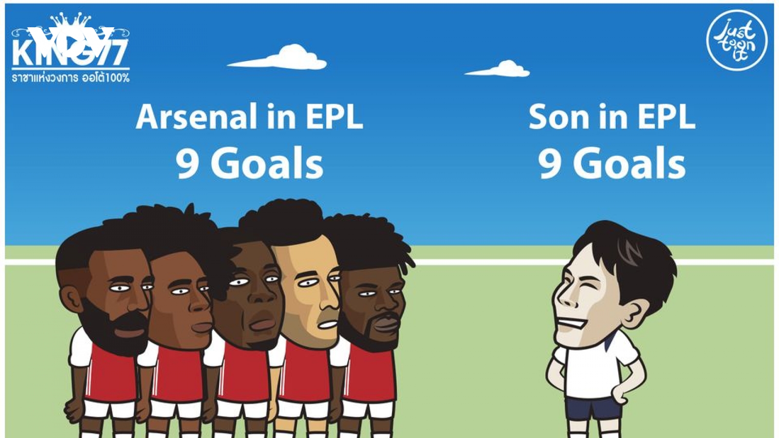 Biếm họa 24h: Son Heung-min "chấp" cả đội Arsenal