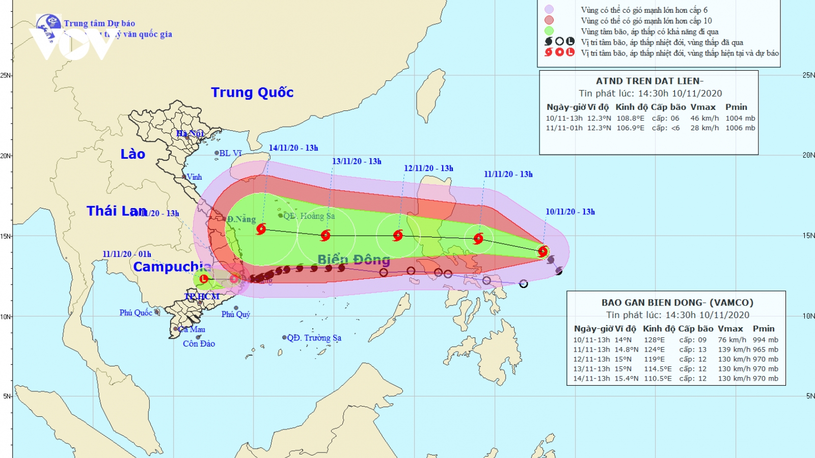 Bão Vamco cách đảo Luzon 700km, giật cấp 12
