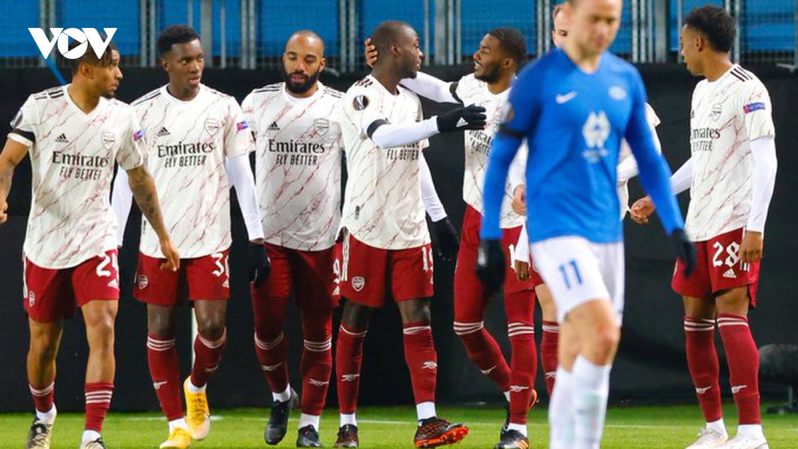 Thắng đậm trên sân khách, Arsenal vào vòng 1/16 Europa League