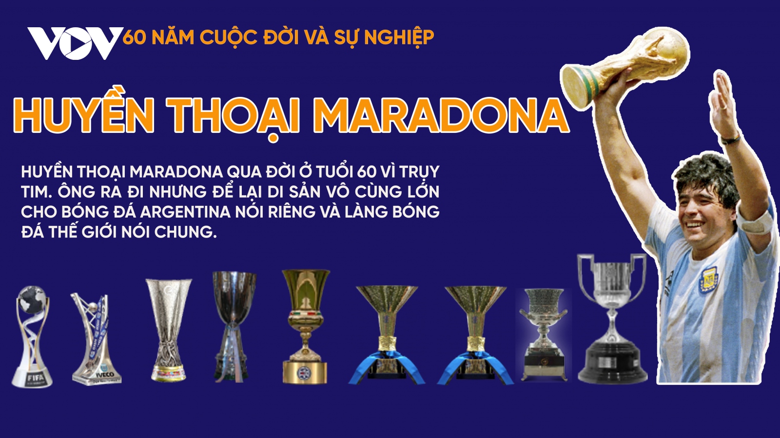 Huyền thoại bóng đá Maradona - 60 năm cuộc đời và sự nghiệp