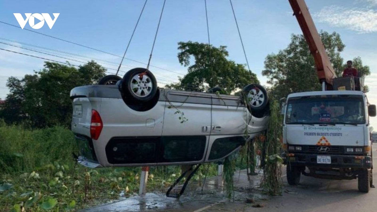 6 công dân Việt Nam tử vong trong vụ tai nạn giao thông ở Campuchia
