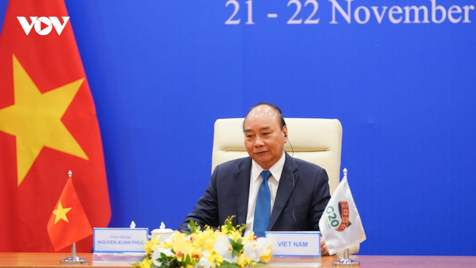 Thủ tướng đề nghị G20 đoàn kết hành động để đẩy lùi Covid-19