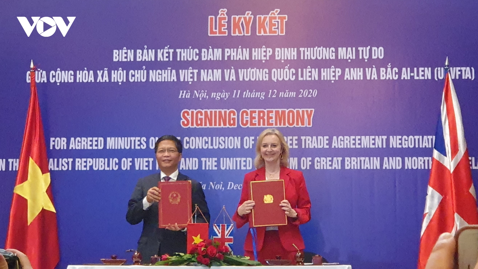 Ký kết kết thúc đàm phán Hiệp định Thương mại tự do giữa Vương quốc Anh và Việt Nam