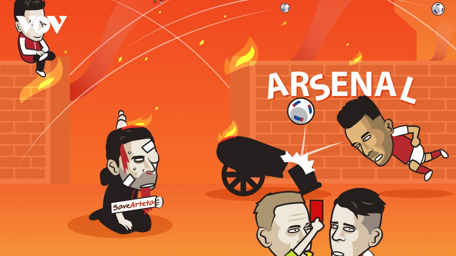 Biếm họa 24h: Xhaka và Aubameyang thi nhau "báo hại" Arsenal