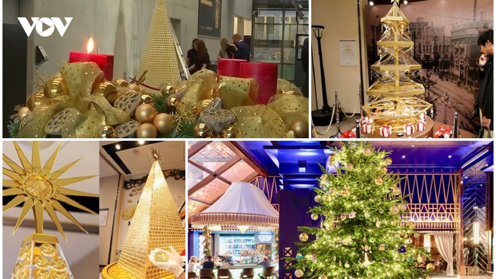Ngắm những cây thông Noel bằng vàng xa xỉ