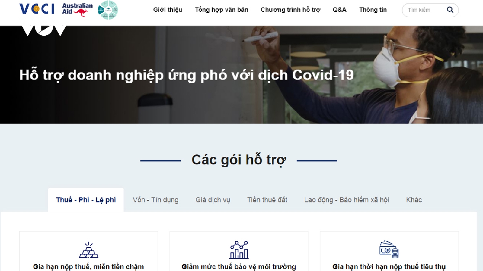 Trang web hỗ trợ doanh nghiệp ứng phó với Covid-19