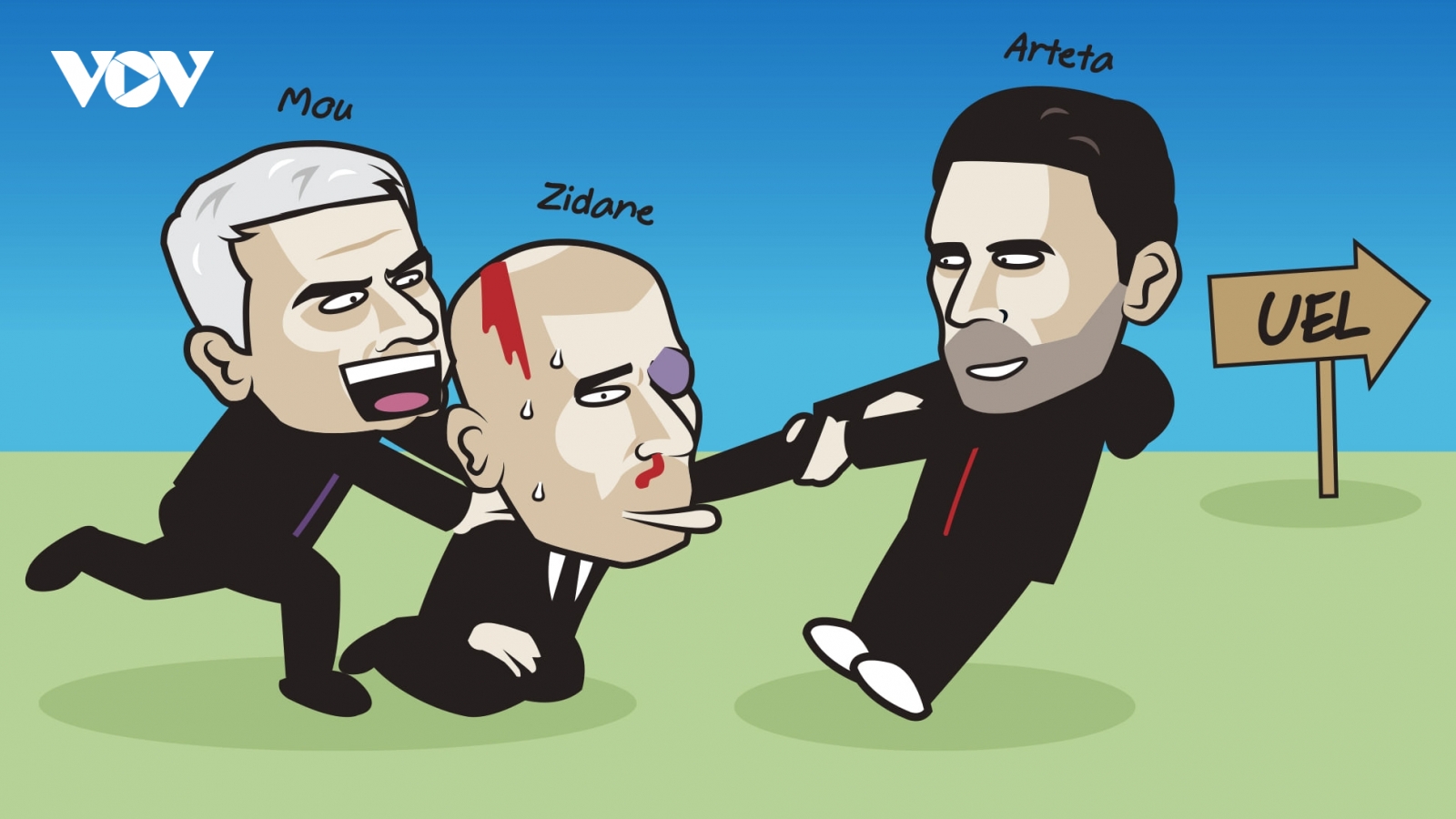 Biếm họa 24h: Mourinho mời gọi Zidane xuống chơi Europa League