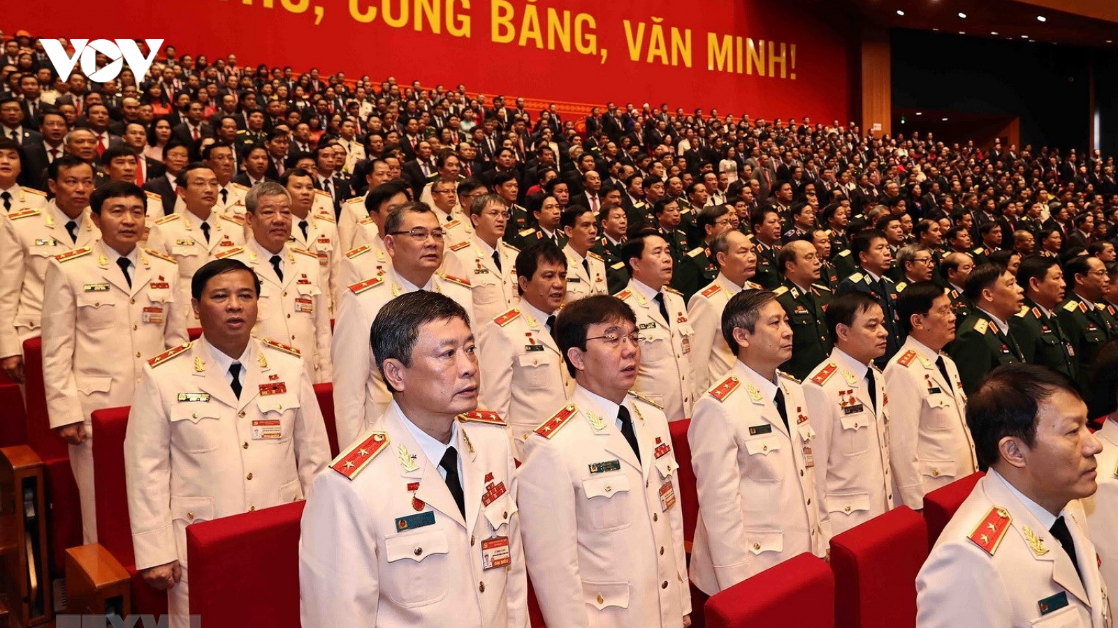 Toàn cảnh phiên khai mạc Đại hội đại biểu toàn quốc lần thứ XIII của Đảng 