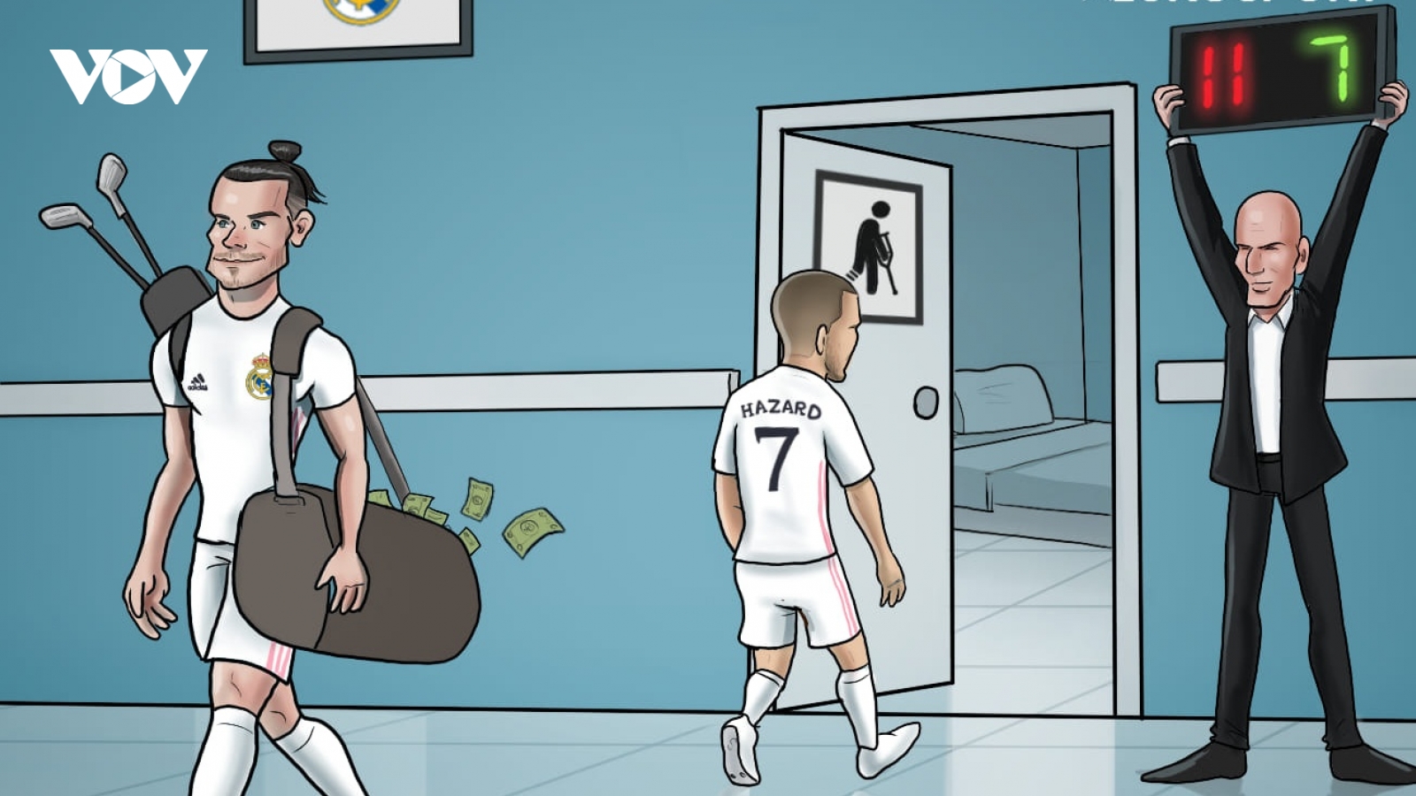 Biếm họa 24h: Hazard thay Gareth Bale làm chủ "bệnh viện" Real Madrid