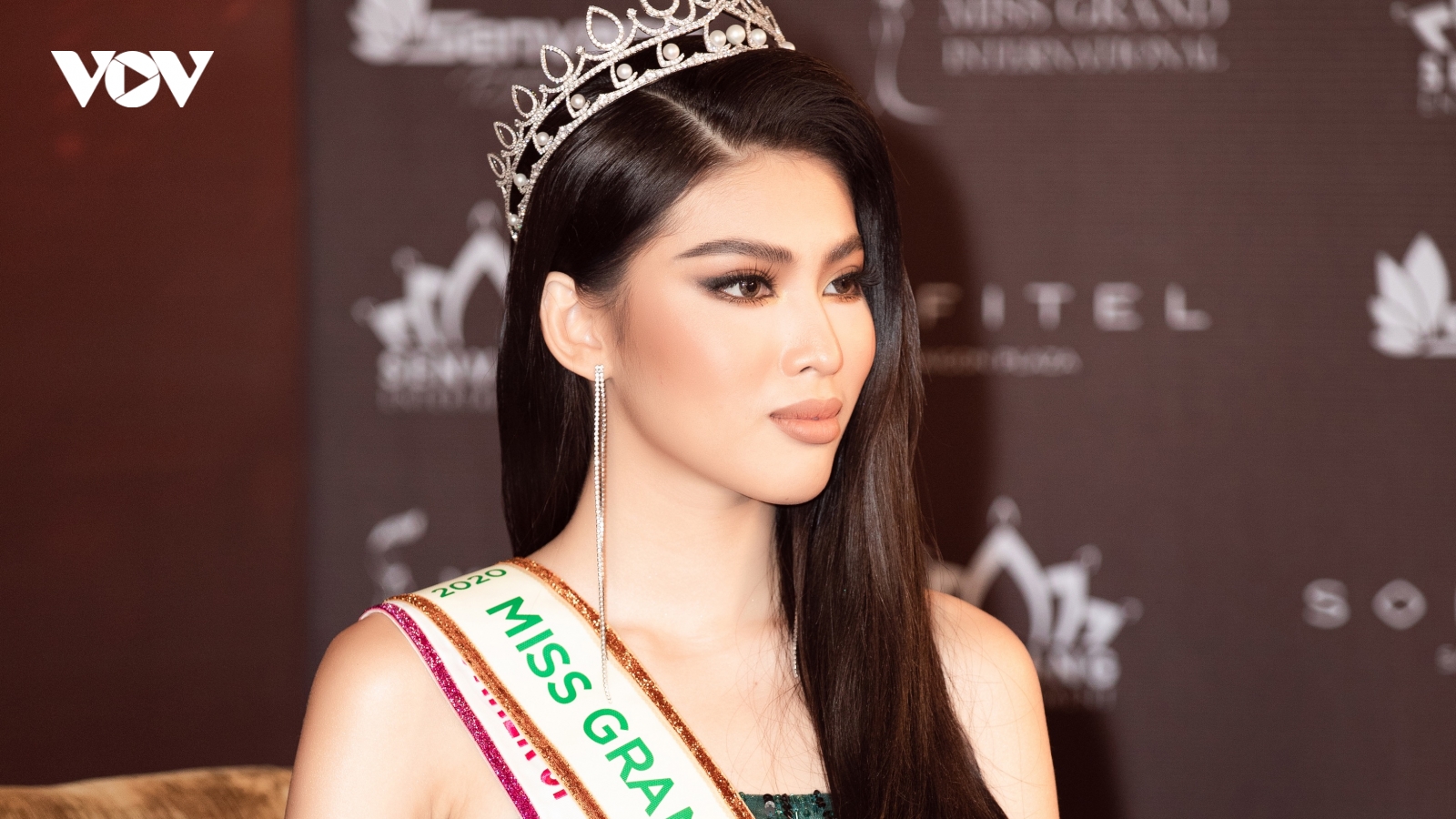 Á hậu Ngọc Thảo nổi bật trong họp báo công bố tham dự Miss Grand International 2020