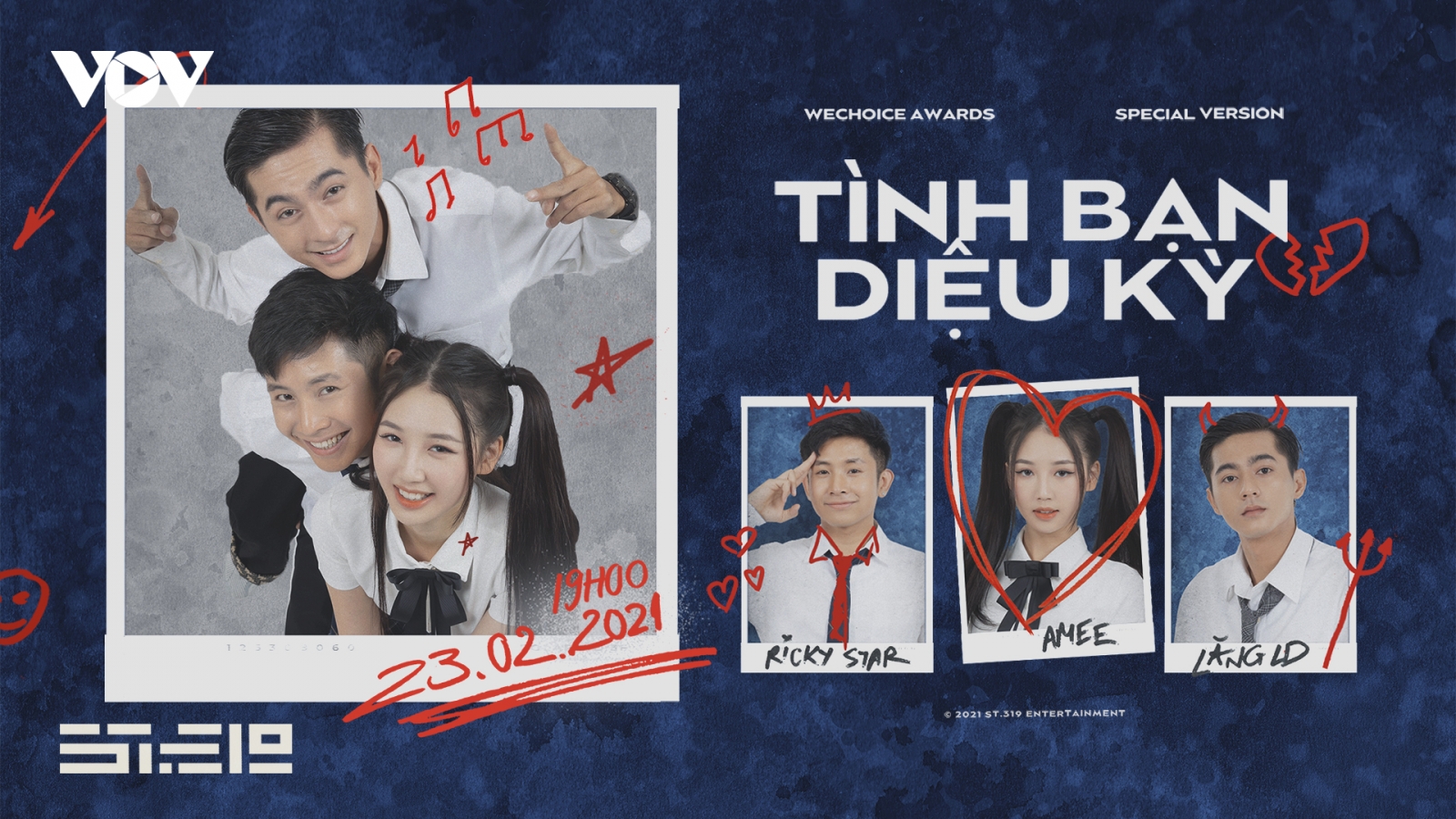 MV "Tình bạn diệu kỳ" của AMEE, Ricky Star, Lăng LD lên sóng với phiên bản đặc biệt
